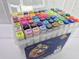 Marcadores caja polastica doble punta x60
